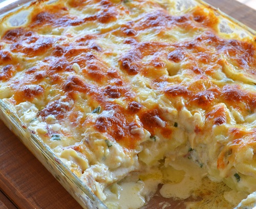 Batata assada com frios
