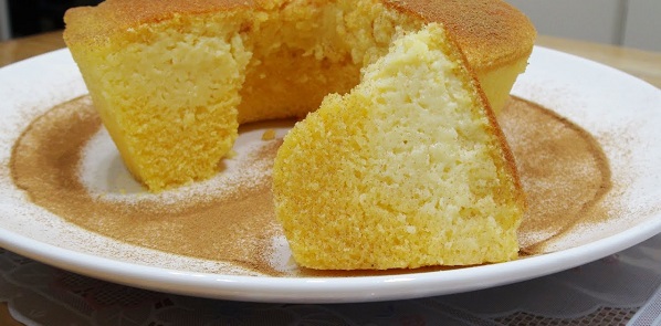 Bolo super cremoso de fubá