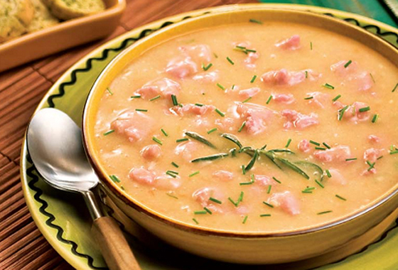 caldo de abóbora com Linguiça