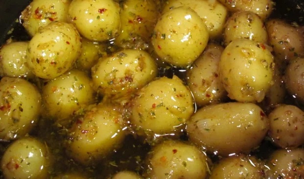Conserva de batatinha no azeite