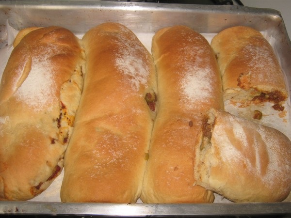 Pão caseiro com carne