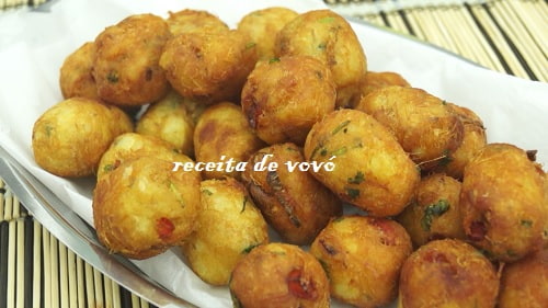 Receita de bolinho de bacalhau
