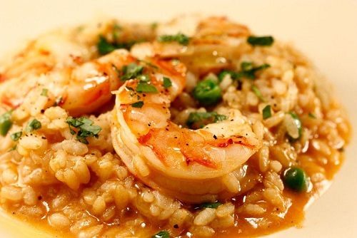 Risoto de camarão