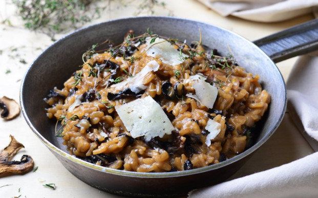Risoto de cogumelos para natal