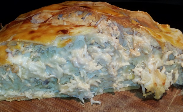 Rocambole de batata com Frango