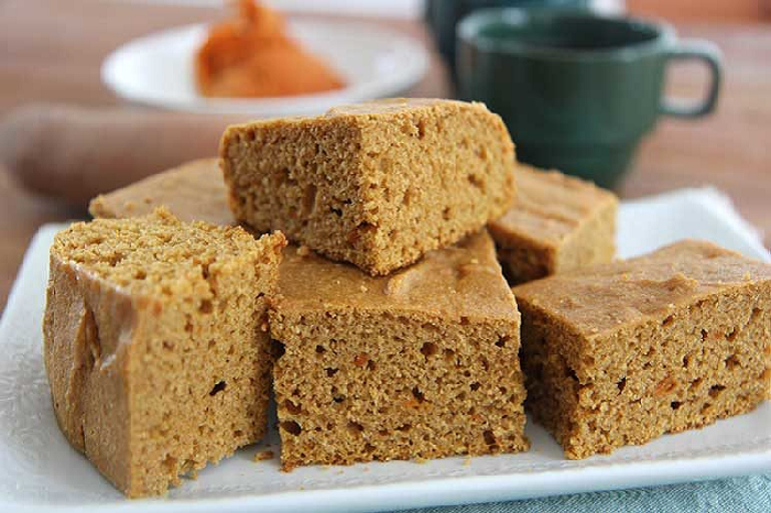 Bolo de batata doce com aveia