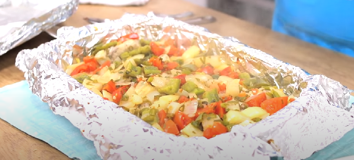 Filé de peixe assado no forno