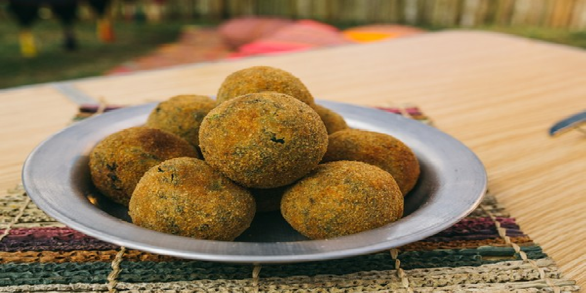 Bolinho de espinafre assado