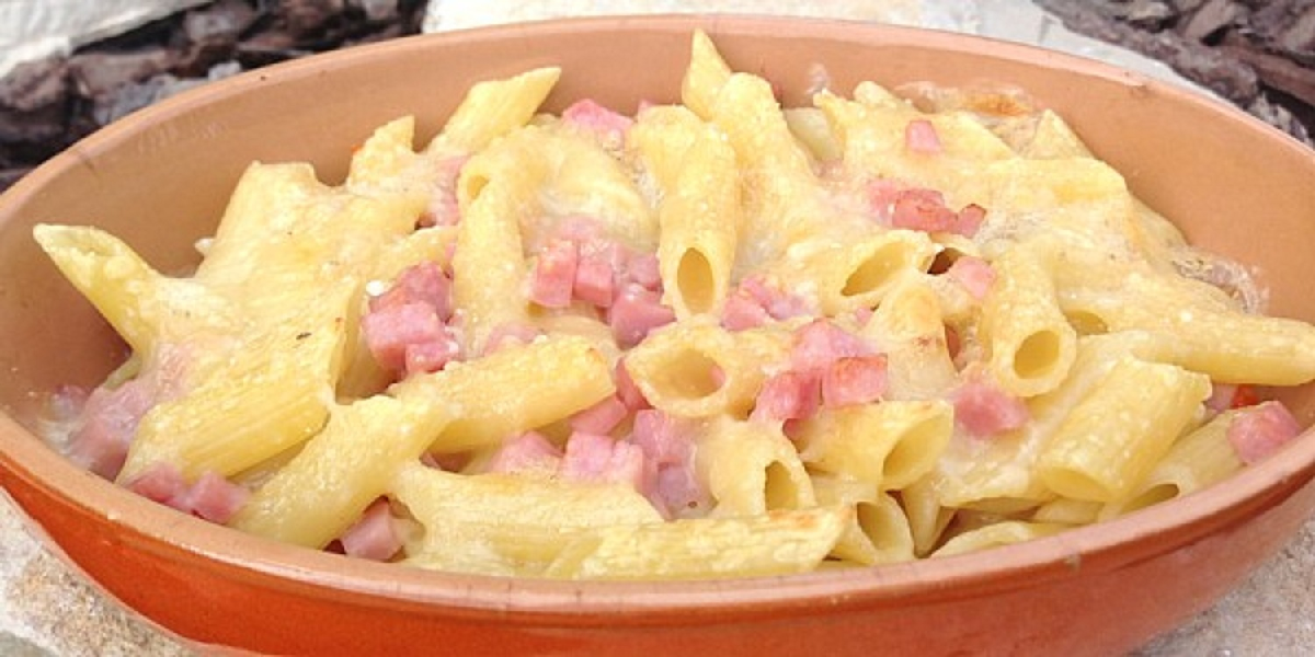 Macarrão com presunto
