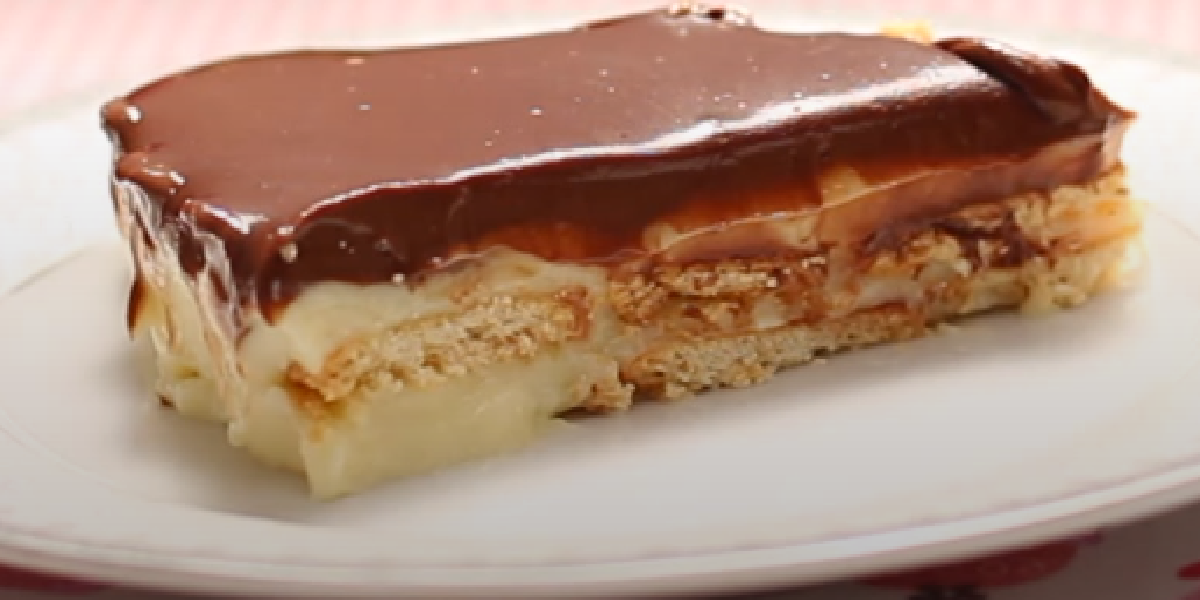 Pavê de baunilha e chocolate