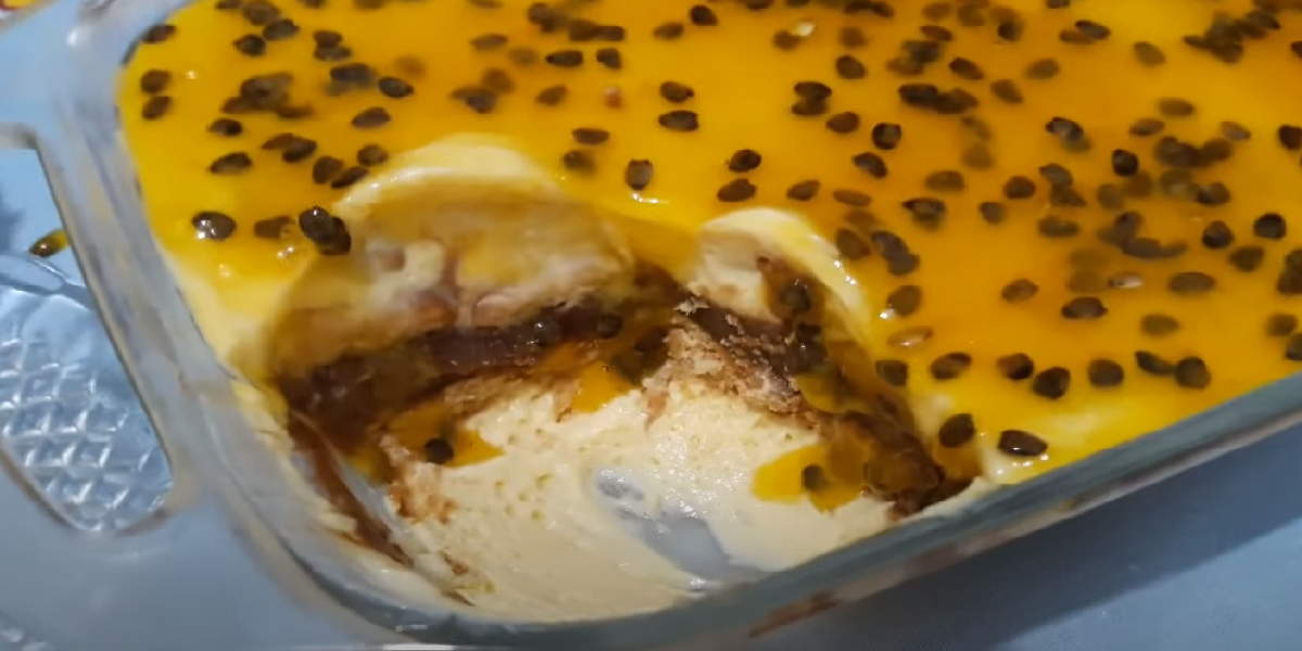 Pavê de maracujá com chocolate