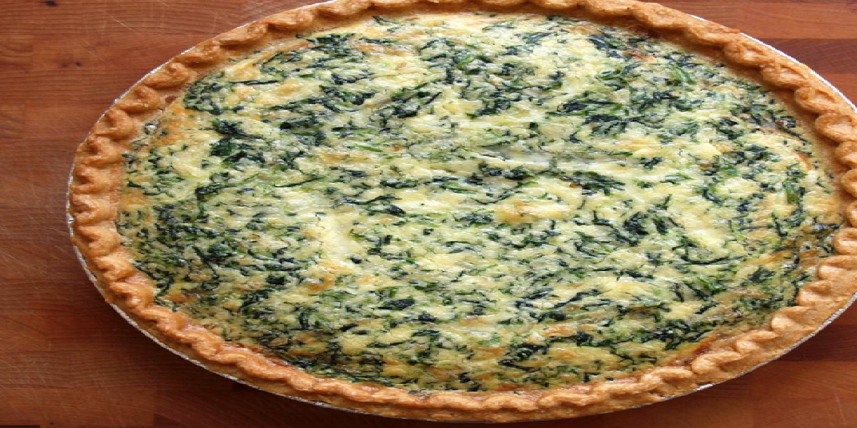 Quiche de espinafre com queijo