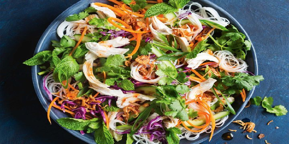 Salada de frango desfiado