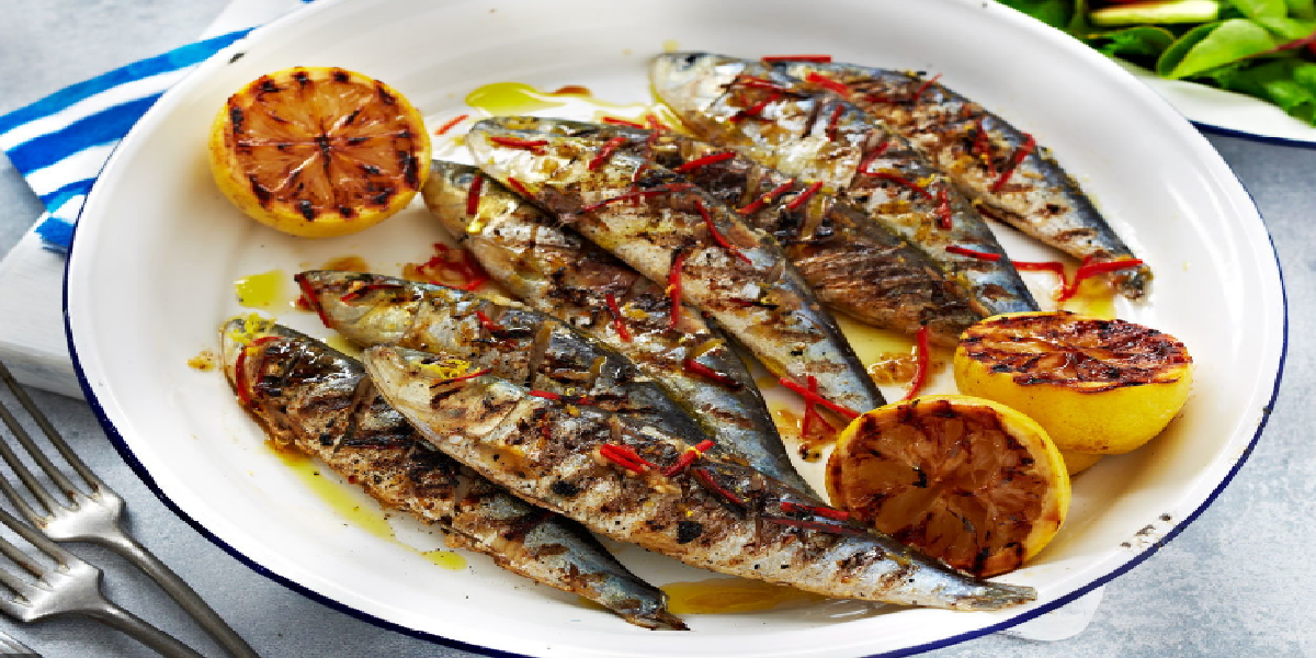 Sardinha na churrasqueira