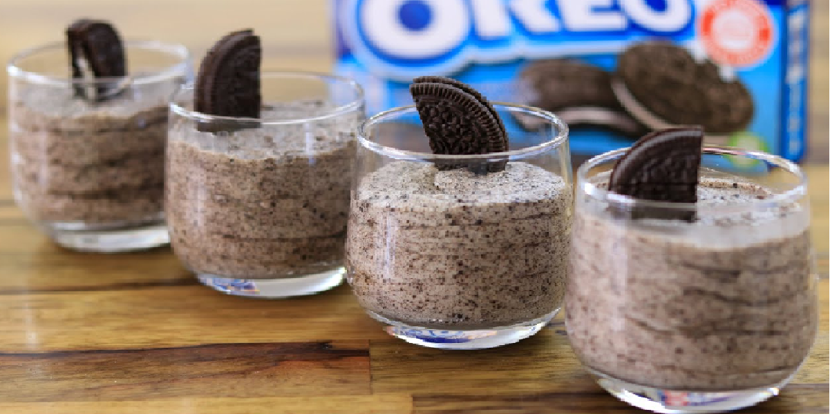 Receita de Mousse de bolacha Oreo
