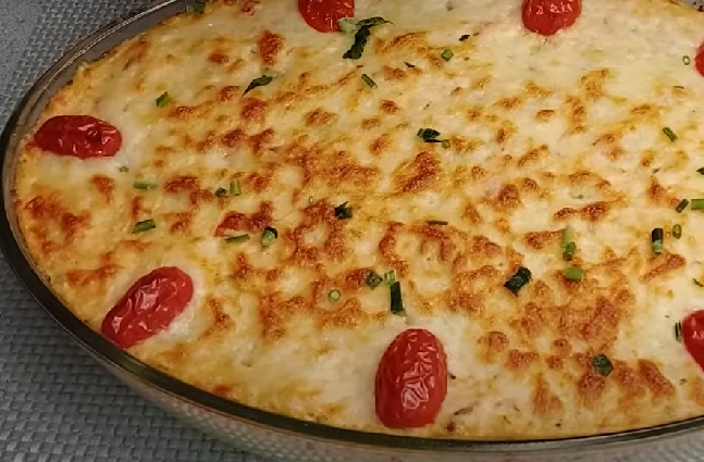 Bacalhau gratinado com batatas