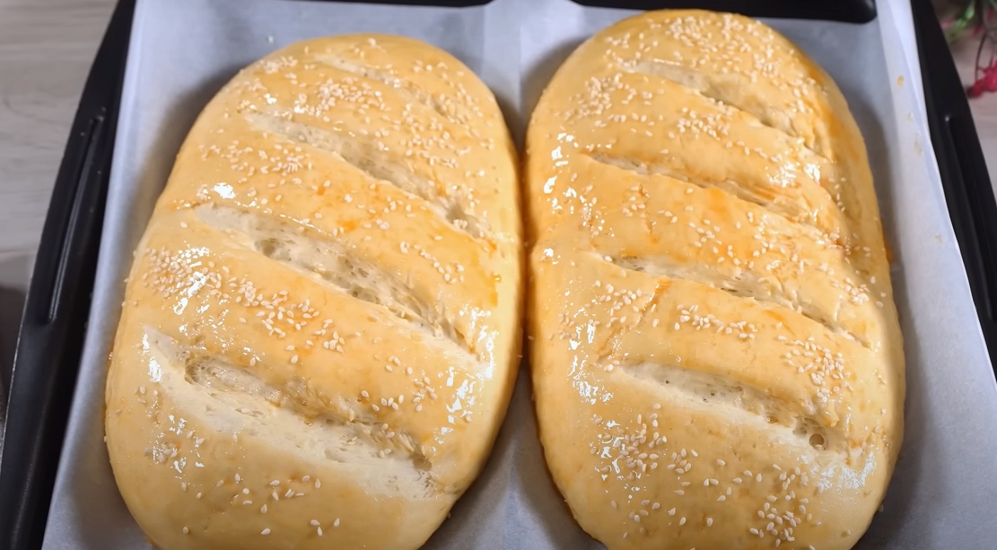 Pão Caseiro Fofinho de Sal com Sementes de Gergelim