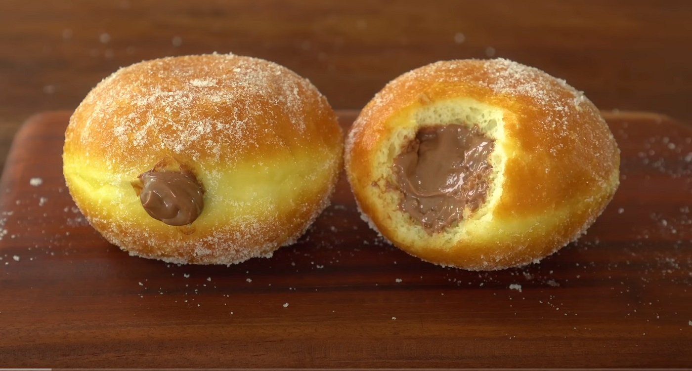 Sonhos Caseiros Recheados com Nutella