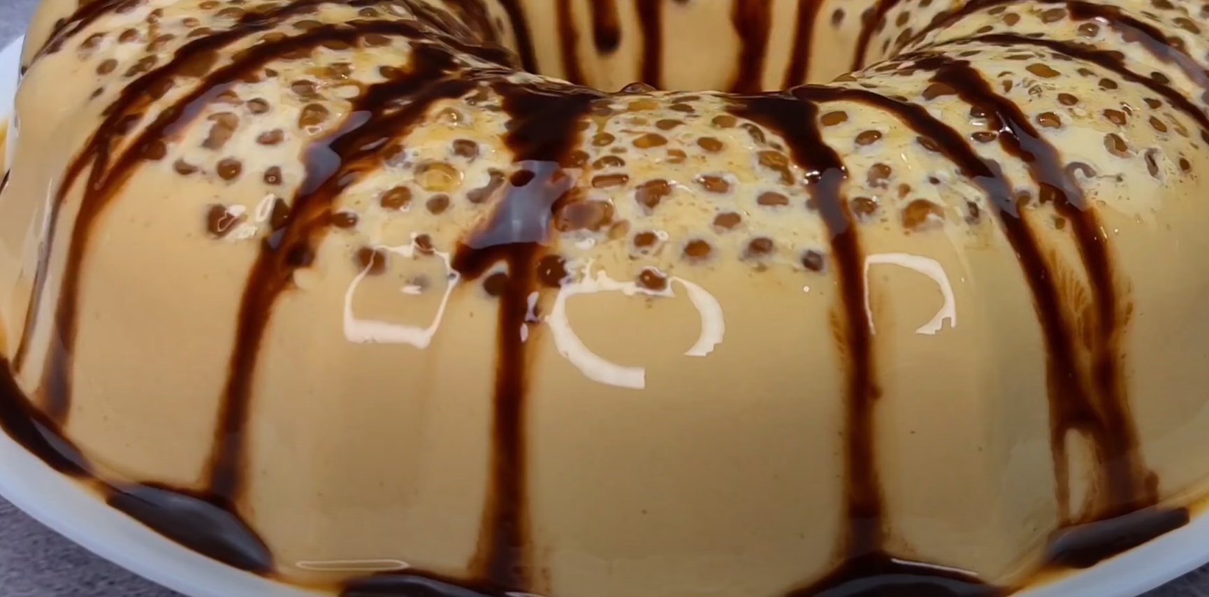 Pudim de sagu de chocolate