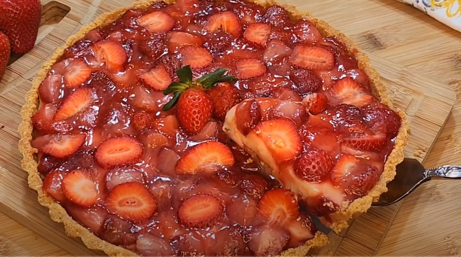 Torta de Morango Simples