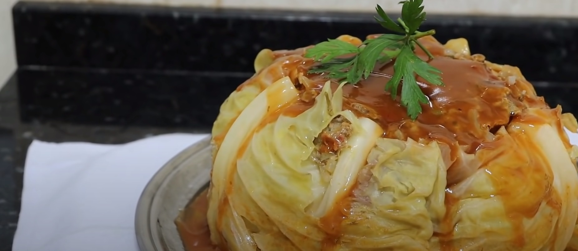 Receita repolho recheado com carne moída