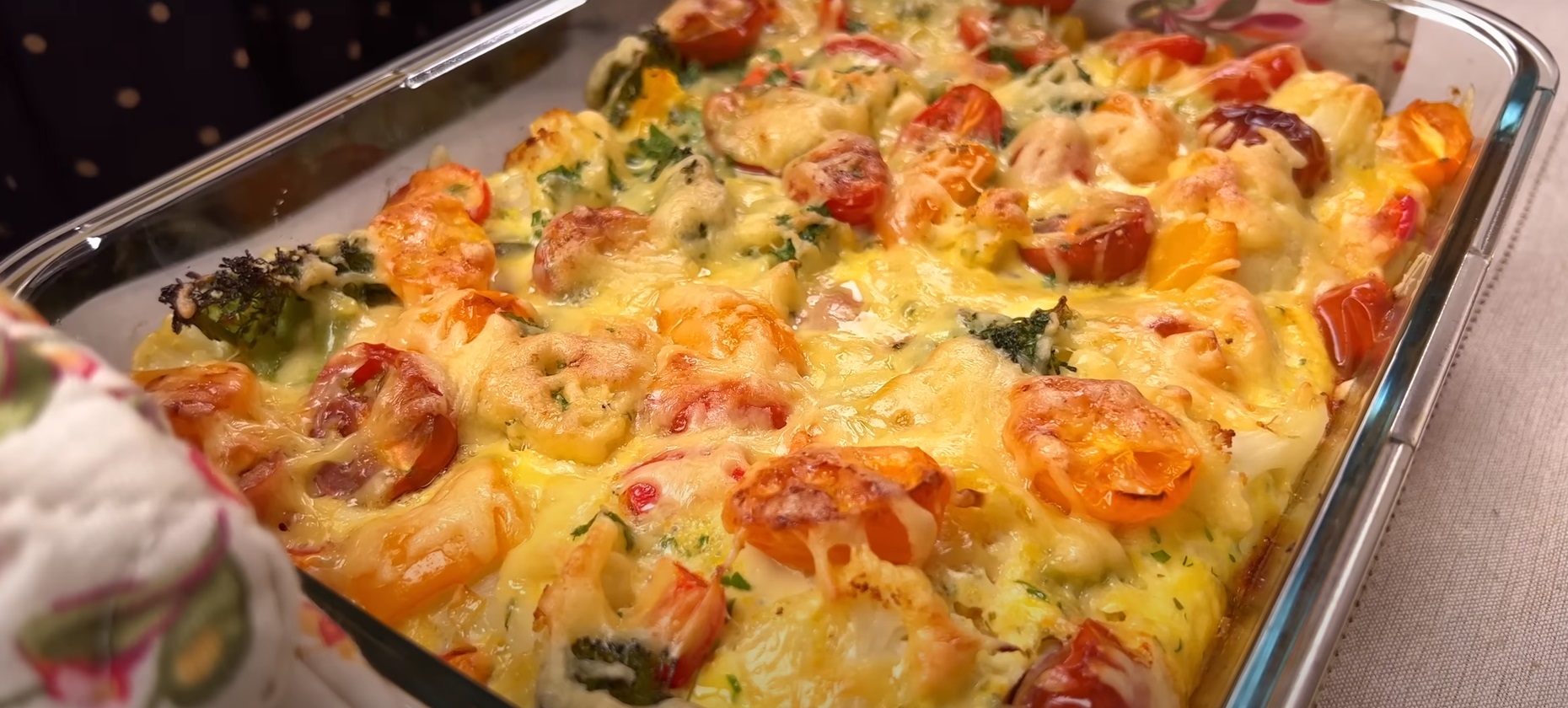 Legumes ao forno gratinado