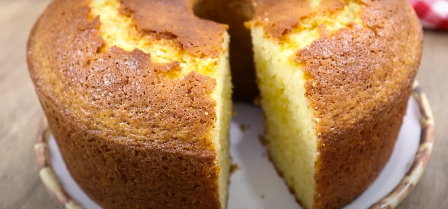 Bolo Fofinho de Fubá com Trigo