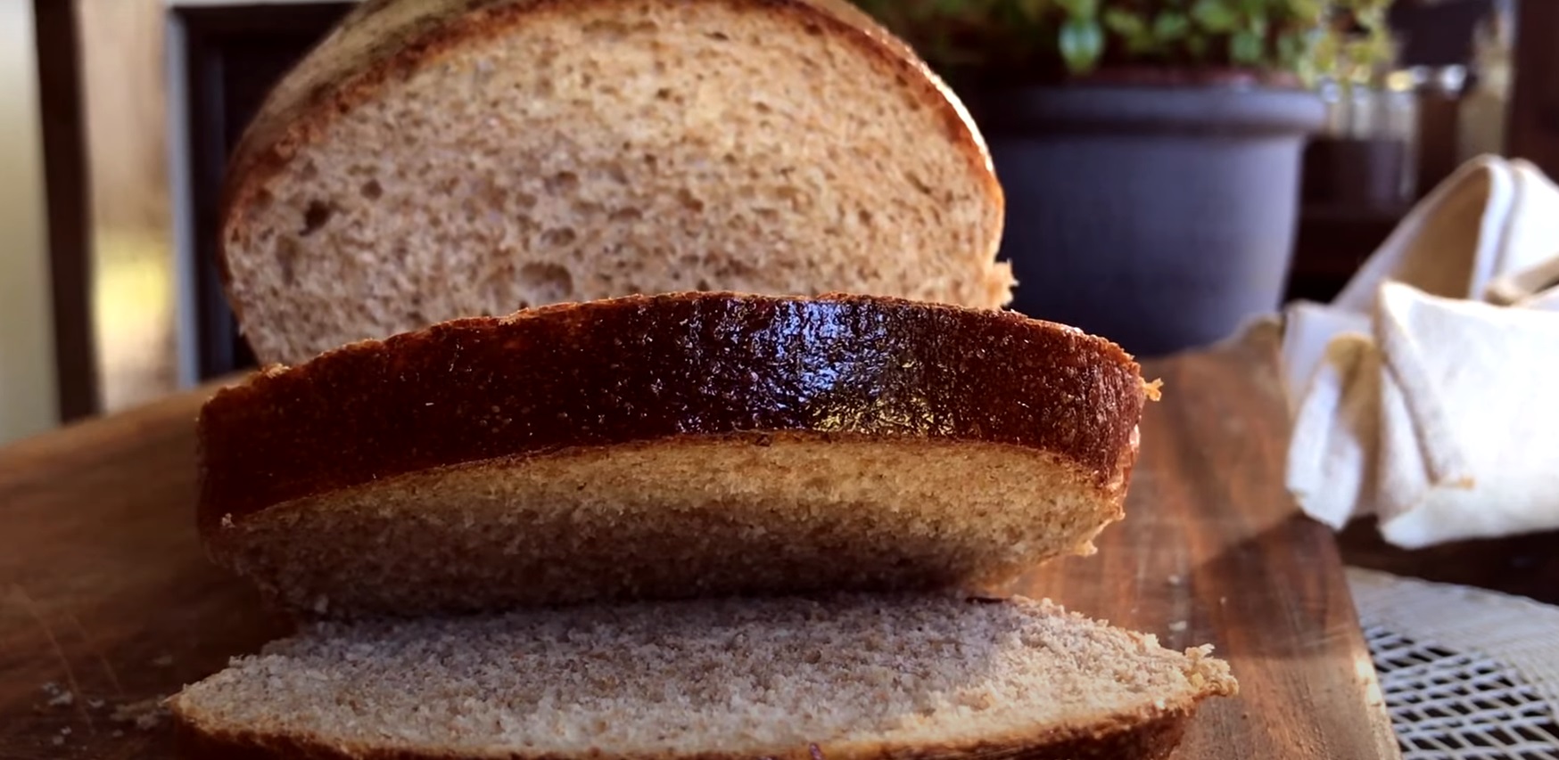 Pão caseiro fofinho integral