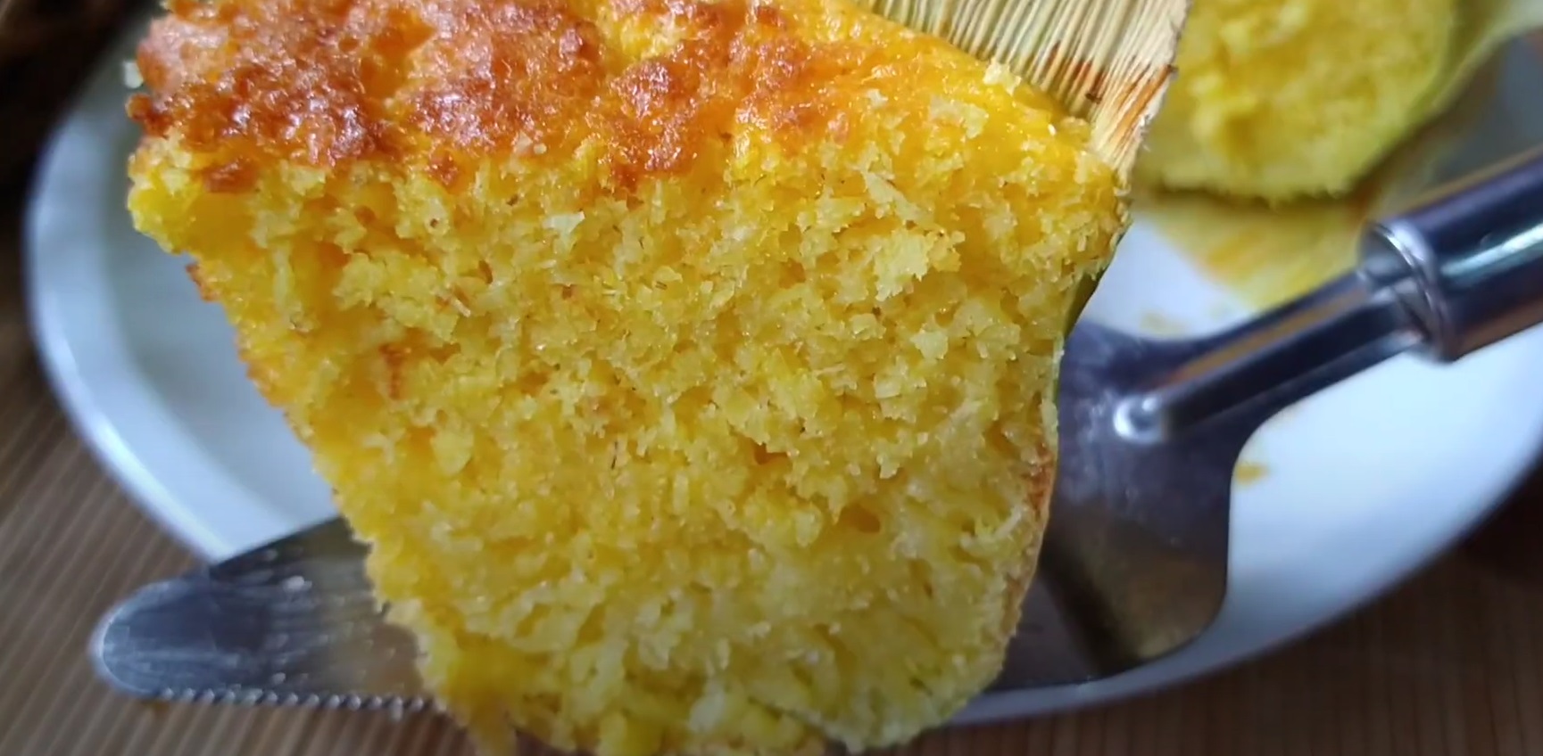 Bolo de milho com coco zero açucar