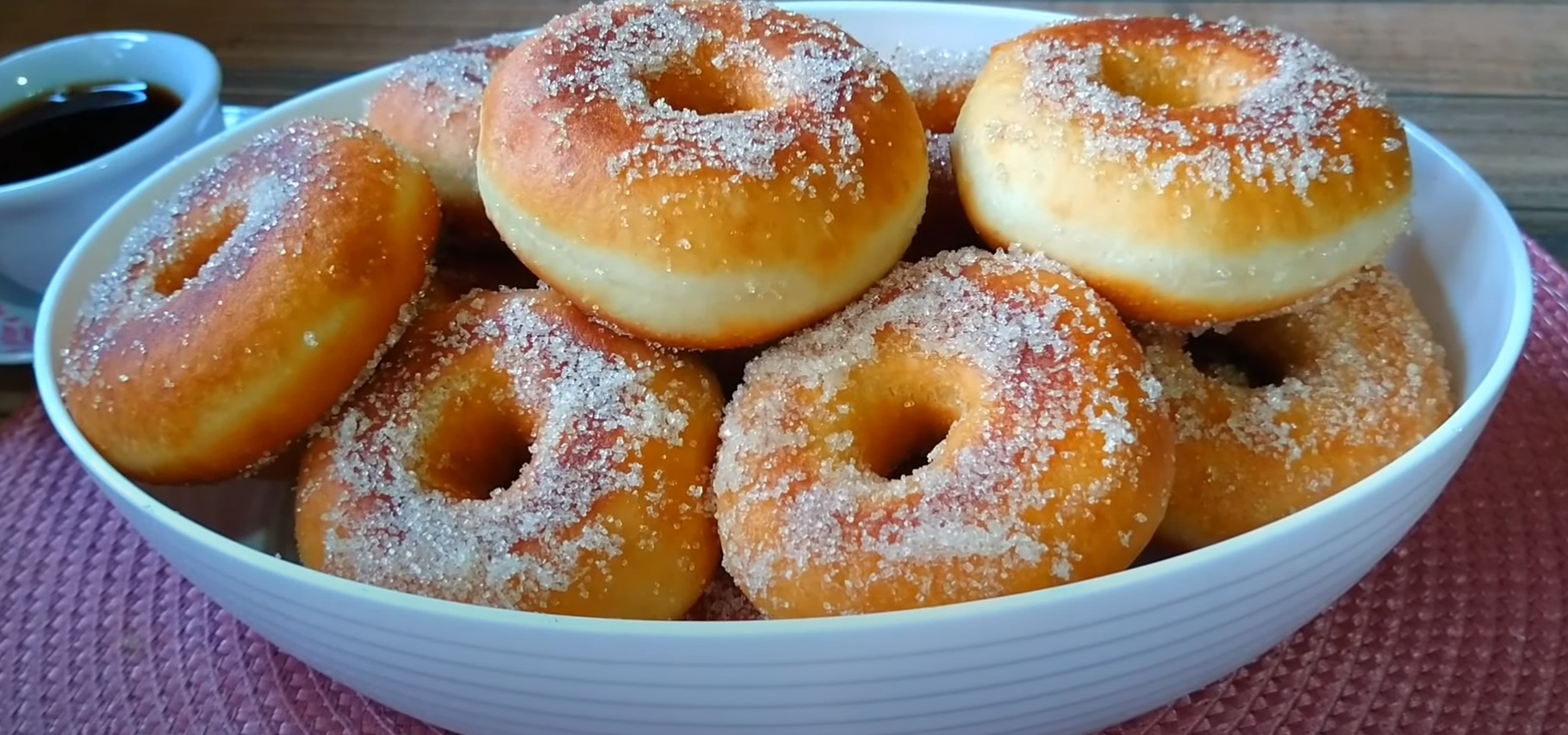 Rosquinha de Trigo Frita Açucarada