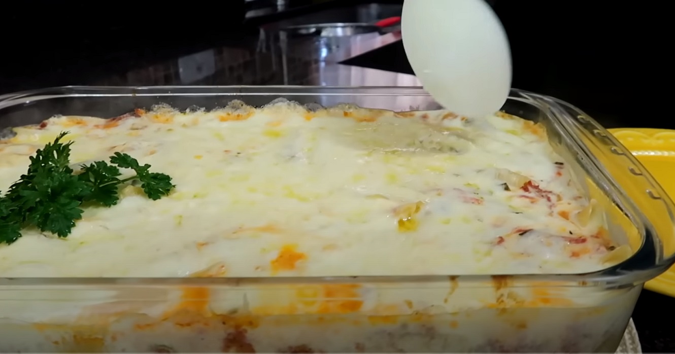 Legumes Gratinado com Frango e Queijo