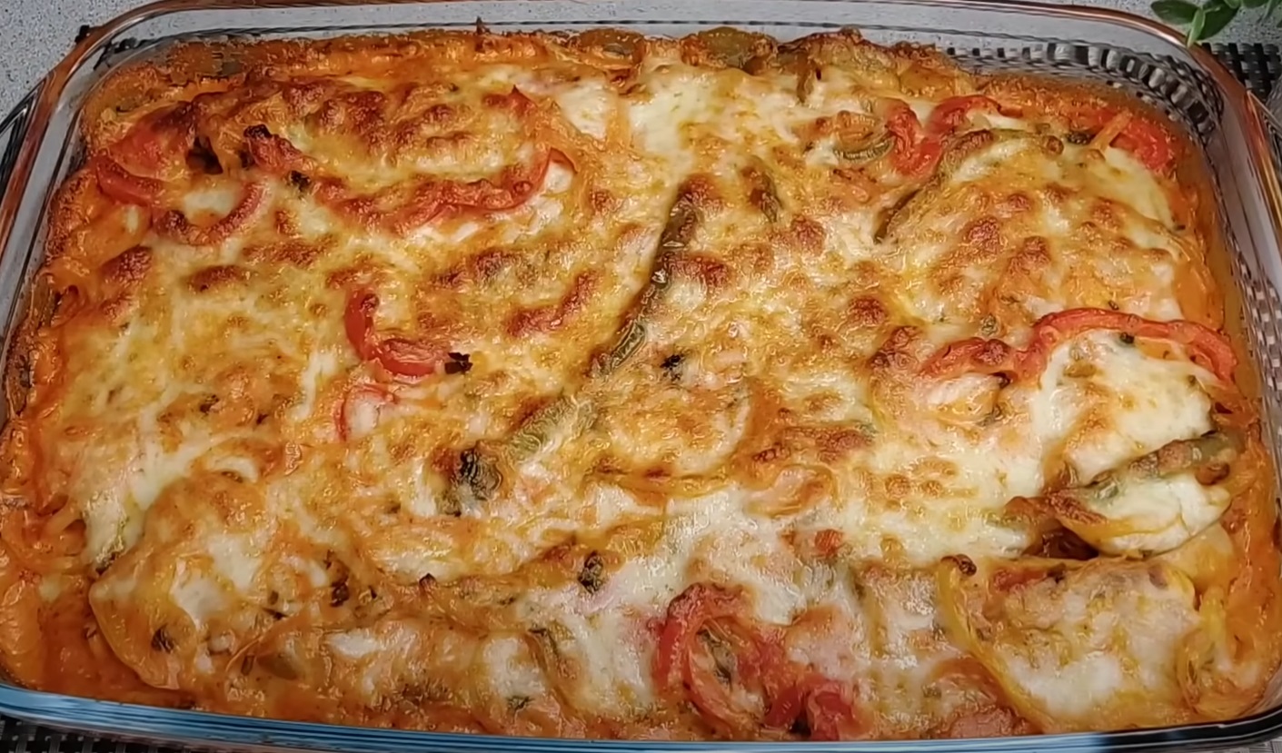 Peixe Gratinado com berinjela