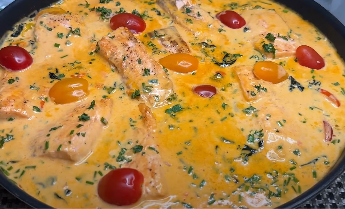 Salmão ao Molho de Requeijão Cremoso