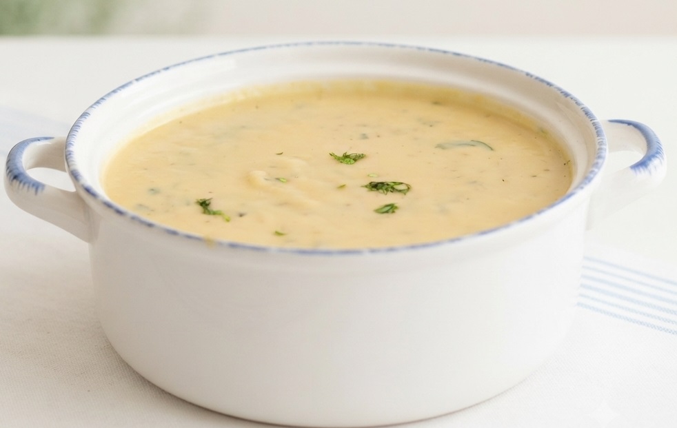 Caldo de batata bem cremoso e simples